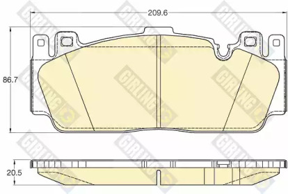Комплект тормозных колодок (GIRLING: 6120205)