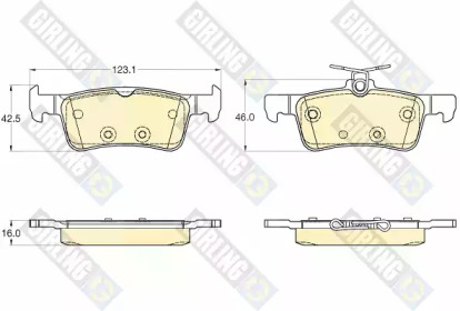 Комплект тормозных колодок (GIRLING: 6120552)
