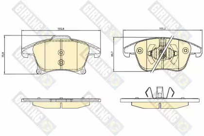 Комплект тормозных колодок (GIRLING: 6120752)