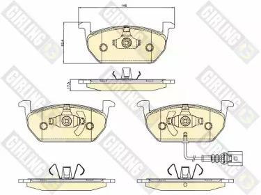 Комплект тормозных колодок (GIRLING: 6120802)
