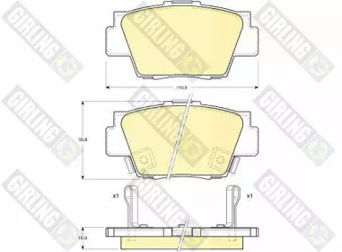 Комплект тормозных колодок (GIRLING: 6130399)