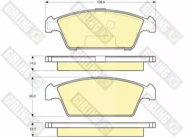 Комплект тормозных колодок (GIRLING: 6131089)