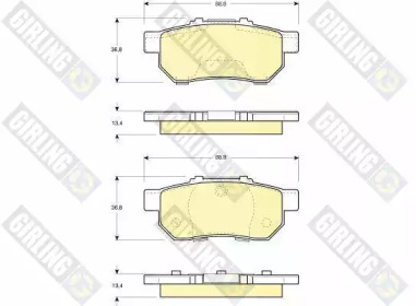 Комплект тормозных колодок (GIRLING: 6131139)