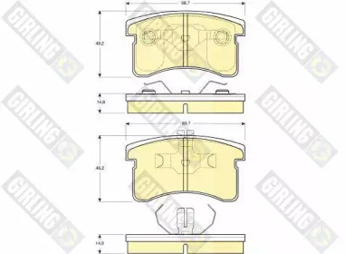 Комплект тормозных колодок (GIRLING: 6131269)