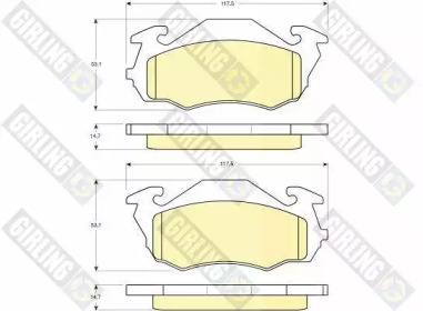 Комплект тормозных колодок (GIRLING: 6131363)