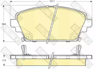Комплект тормозных колодок (GIRLING: 6131861)