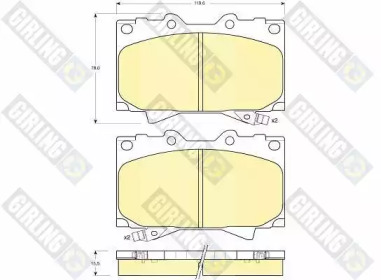 Комплект тормозных колодок (GIRLING: 6131979)