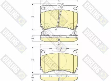 Комплект тормозных колодок (GIRLING: 6132069)