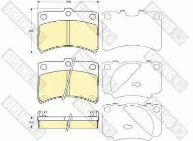 Комплект тормозных колодок (GIRLING: 6132199)