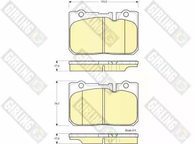 Комплект тормозных колодок (GIRLING: 6132269)