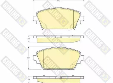 Комплект тормозных колодок (GIRLING: 6132271)