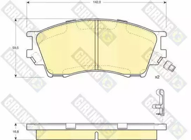 Комплект тормозных колодок (GIRLING: 6132309)