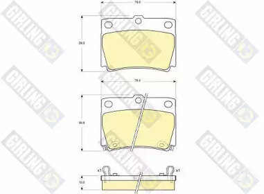 Комплект тормозных колодок (GIRLING: 6132399)