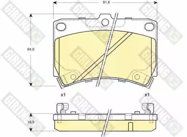 Комплект тормозных колодок (GIRLING: 6132629)