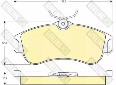Комплект тормозных колодок (GIRLING: 6132711)