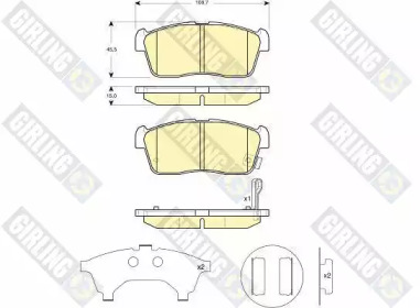 Комплект тормозных колодок (GIRLING: 6132769)