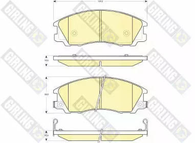 Комплект тормозных колодок (GIRLING: 6132999)
