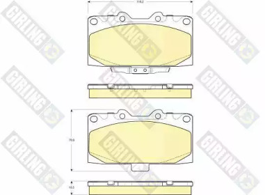 Комплект тормозных колодок (GIRLING: 6133079)