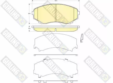 Комплект тормозных колодок (GIRLING: 6133269)