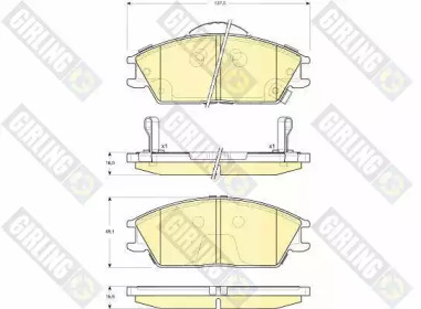 Комплект тормозных колодок (GIRLING: 6133319)
