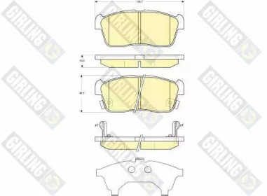 Комплект тормозных колодок (GIRLING: 6133519)