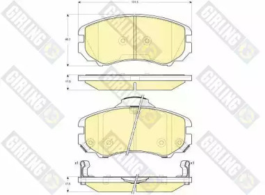 Комплект тормозных колодок (GIRLING: 6133529)