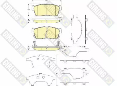 Комплект тормозных колодок (GIRLING: 6133599)