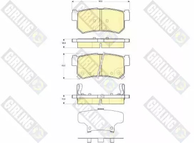 Комплект тормозных колодок (GIRLING: 6133669)