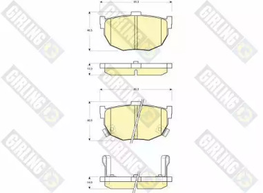 Комплект тормозных колодок (GIRLING: 6133689)