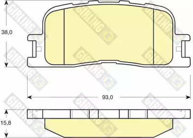 Комплект тормозных колодок (GIRLING: 6133749)