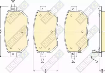 Комплект тормозных колодок (GIRLING: 6134169)