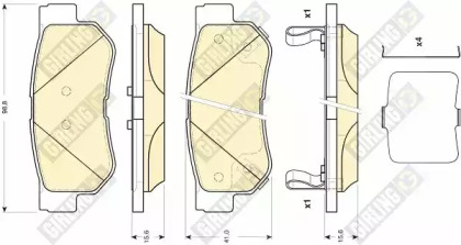 Комплект тормозных колодок (GIRLING: 6134329)