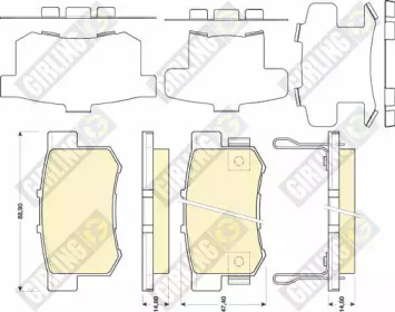 Комплект тормозных колодок (GIRLING: 6134479)