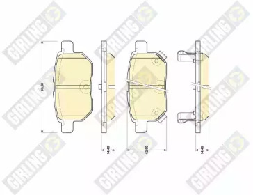 Комплект тормозных колодок (GIRLING: 6134549)