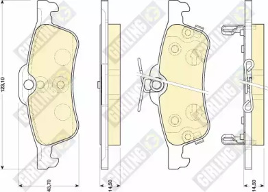 Комплект тормозных колодок (GIRLING: 6134582)