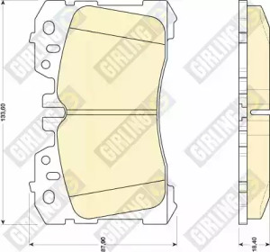 Комплект тормозных колодок (GIRLING: 6134739)
