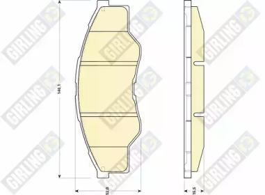 Комплект тормозных колодок (GIRLING: 6135009)