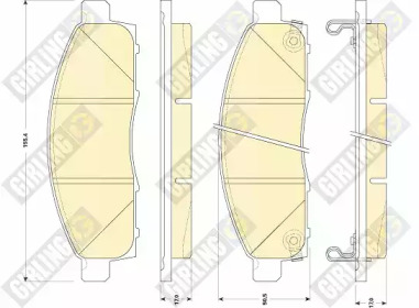 Комплект тормозных колодок (GIRLING: 6135029)