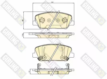 Комплект тормозных колодок (GIRLING: 6136216)