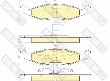 Комплект тормозных колодок (GIRLING: 6140065)