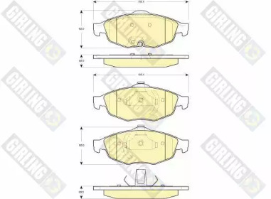 Комплект тормозных колодок (GIRLING: 6141252)