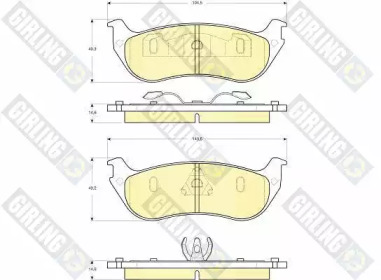 Комплект тормозных колодок (GIRLING: 6141325)