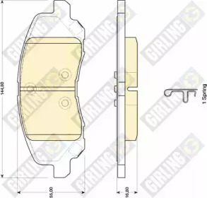 Комплект тормозных колодок (GIRLING: 6141419)