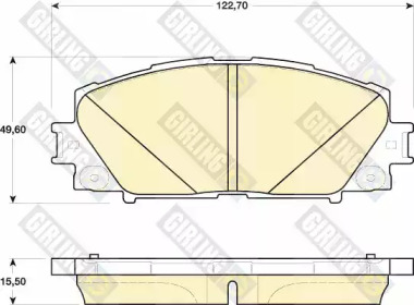 Комплект тормозных колодок (GIRLING: 6141739)