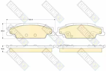 Комплект тормозных колодок (GIRLING: 6144538)