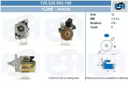 Стартер (CV PSH: 120.528.092.190)