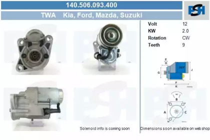 Стартер (CV PSH: 140.506.093.400)