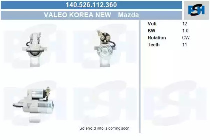Стартер (CV PSH: 140.526.112.360)