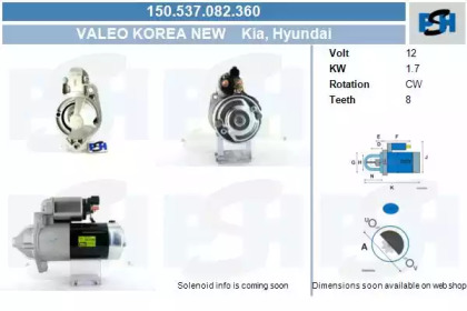 Стартер (CV PSH: 150.537.082.360)