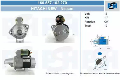 Стартер (CV PSH: 160.557.102.270)